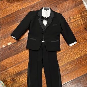 Kids Black Tuxedo Suit